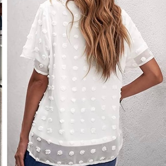 NWOT Women Swiss Dots Chiffon Shirts (New without tag) - Picture 5 of 8